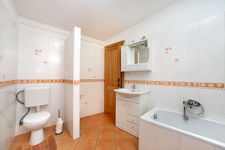 Koupelna apartmánu č. 3 - ubytování v Českém Krumlově, Penzion Galko