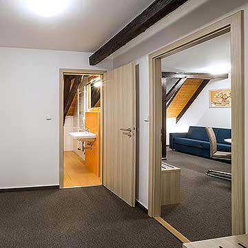 Interiér apartmánu č. 1 v Penzionu Galko Český Krumlov, foto: Lubor Mrázek